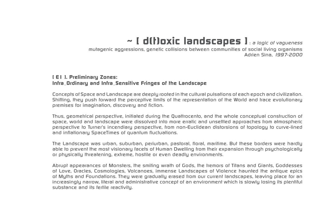 d(t)oxic landscapes
